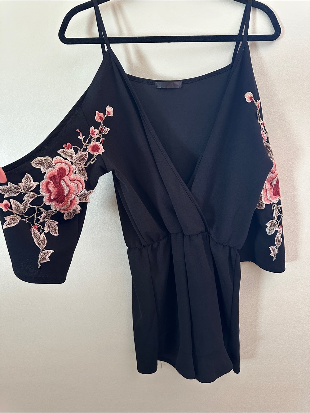 Discovery Black Off-Shoulder Romper